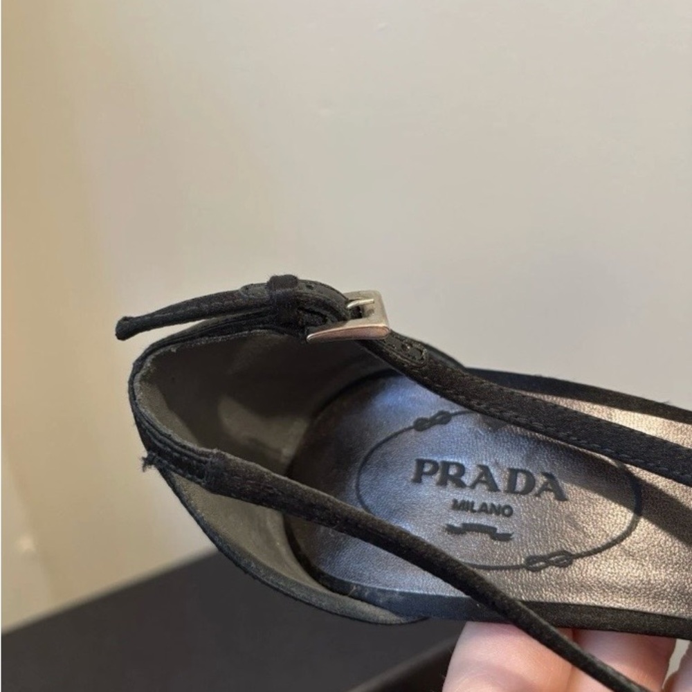 Authentic Prada Black Strappy Heels - Picture 5 of 11